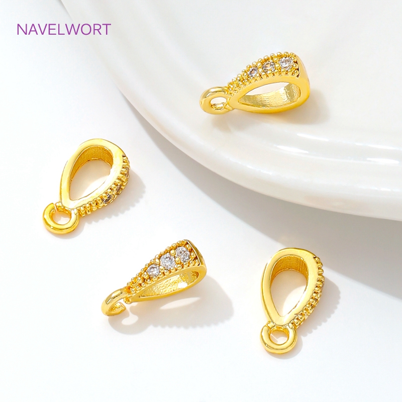 Jewelry Making Ring Tool - 14K/18K pozłacane inkrustowane wisiorek z cyrkonią