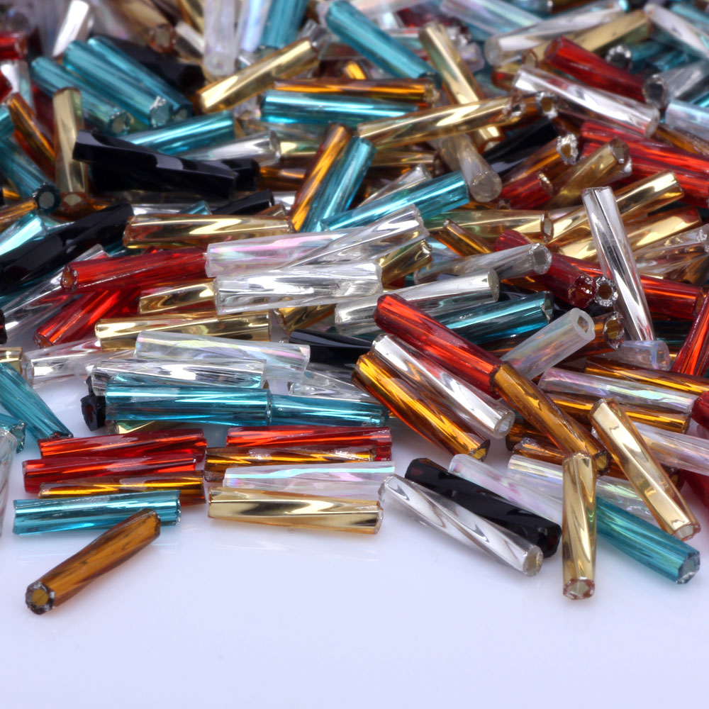 Seed Bead Tube - OlingArt Mieszane Kolory Tubka 2x9mm 20g/Partia