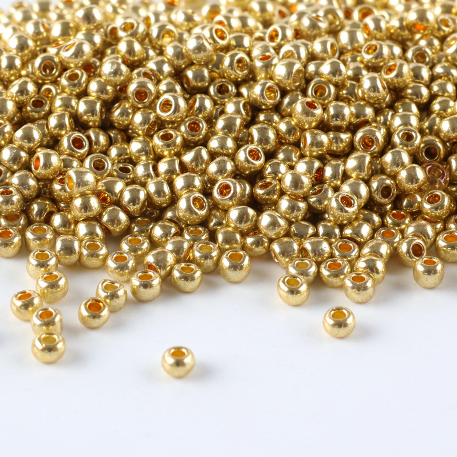 Seed Bead Tube - Metaliczne okrągłe koraliki CJ 11/0, najwyższej