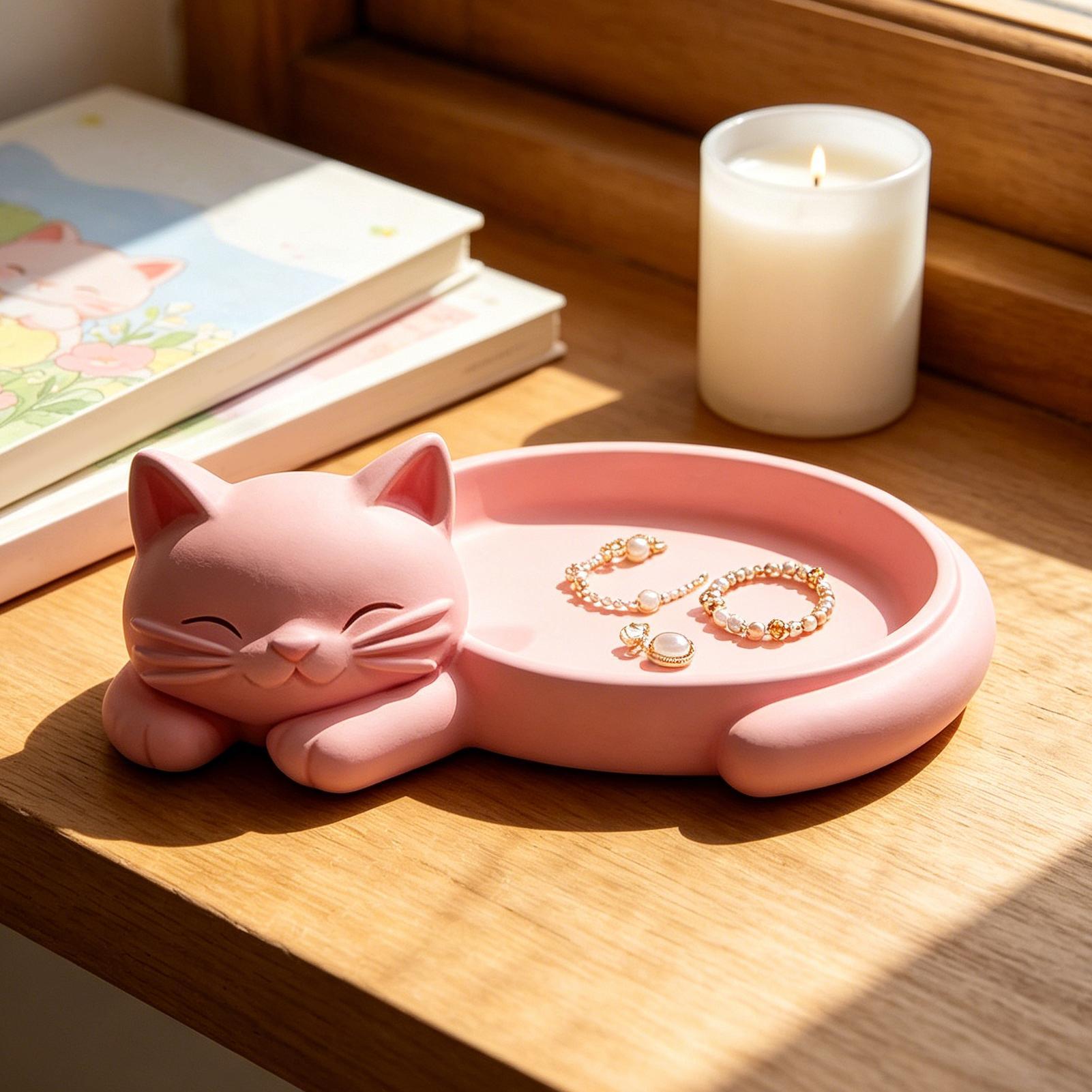 Jewelry Making Desk - Organizer na biżuterię w kształcie kota,