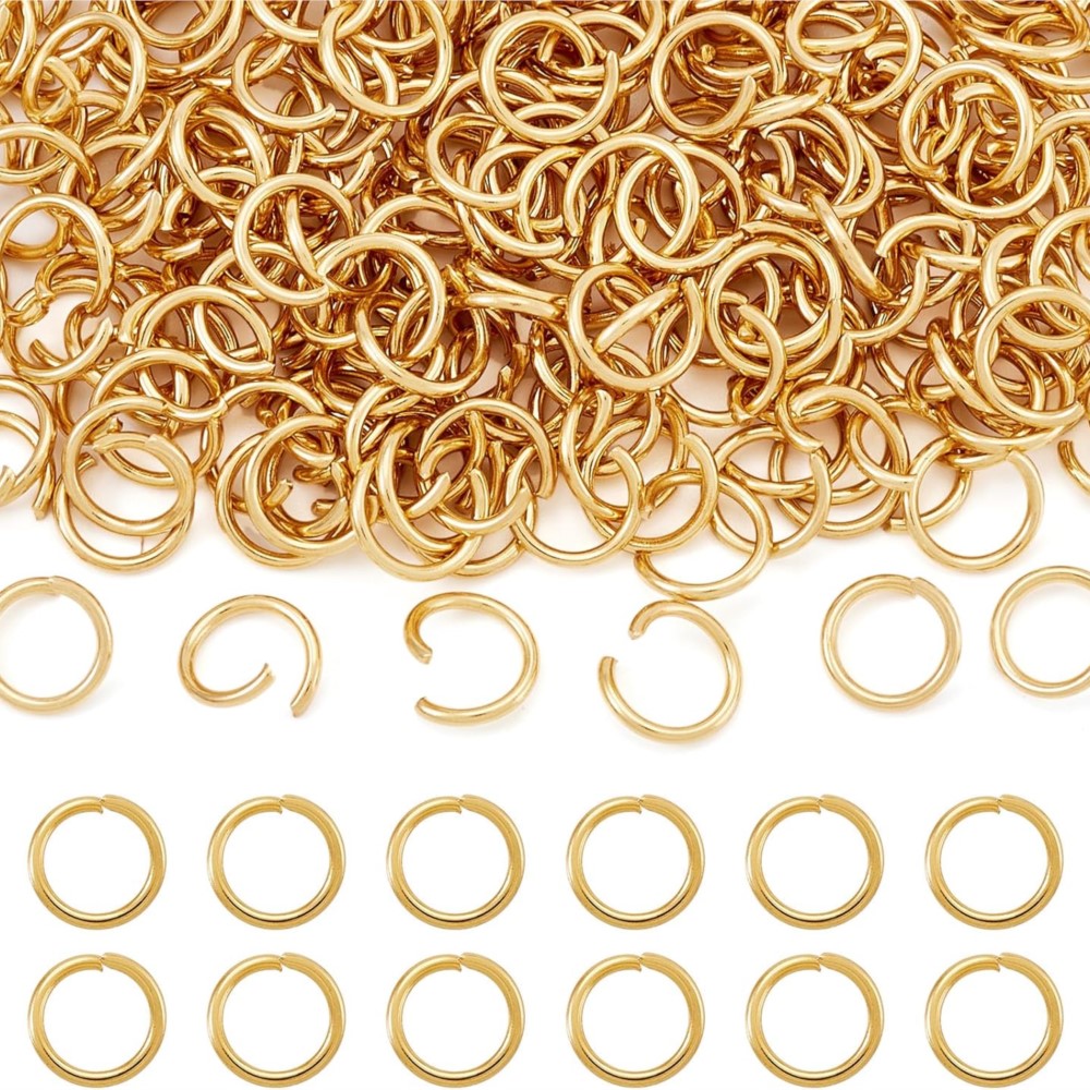 Jewelry Making Supplies Wholesale - 200/400 szt. Metalowe Złote Otwarty Kółka