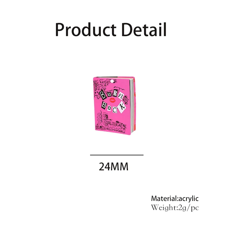 Pink Burn Book akrylowe zawies – Jewelry Making Books recenzja i cena